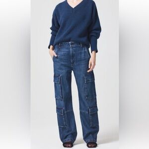 Citizens Of Humanity Dark Blue Cargo Jeans
